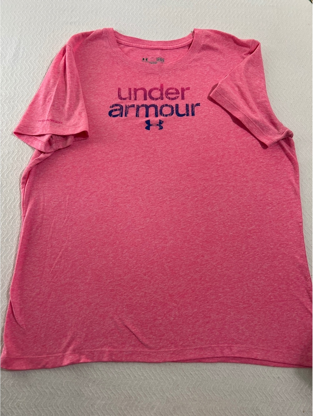 Under Armour Pink Charged Cotton T-Shirt LG